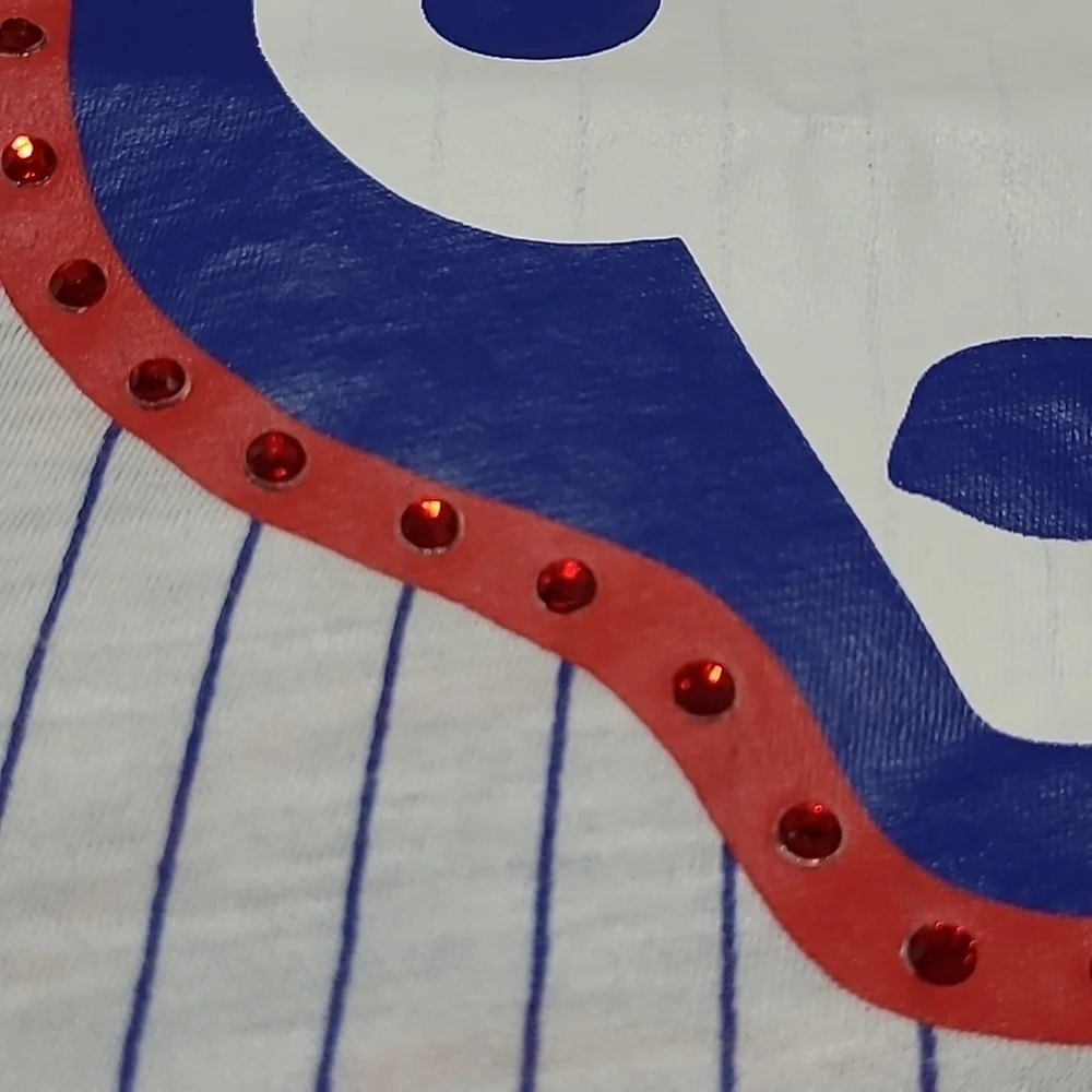 VS PINK 2012 CHICAGO CUBS BLING RHINESTONES RACERBACK LOGO TANK-TOP PRICE FIRM - Picture 3 of 13